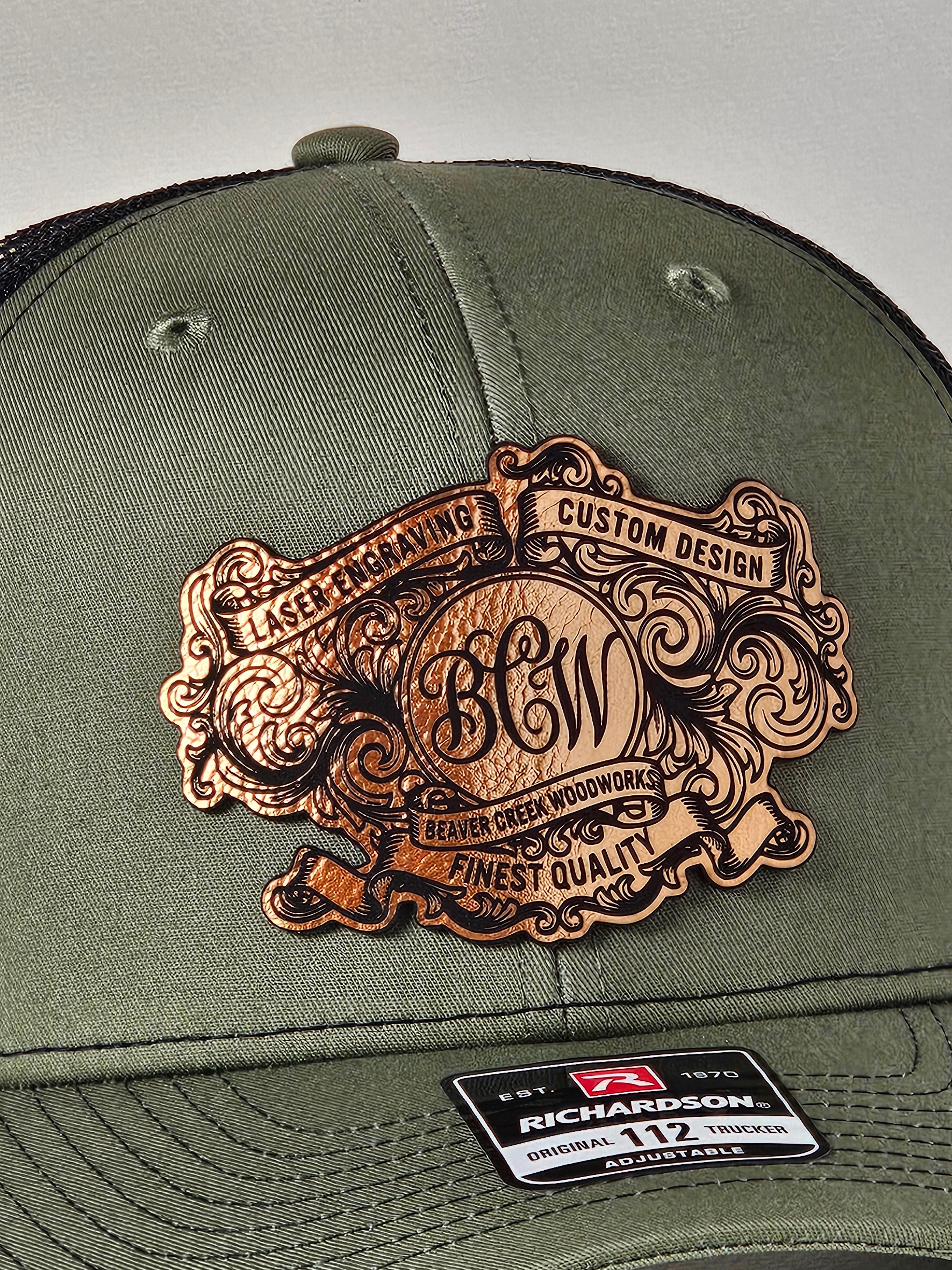 Leatherette patch Richardson 112 trucker hat