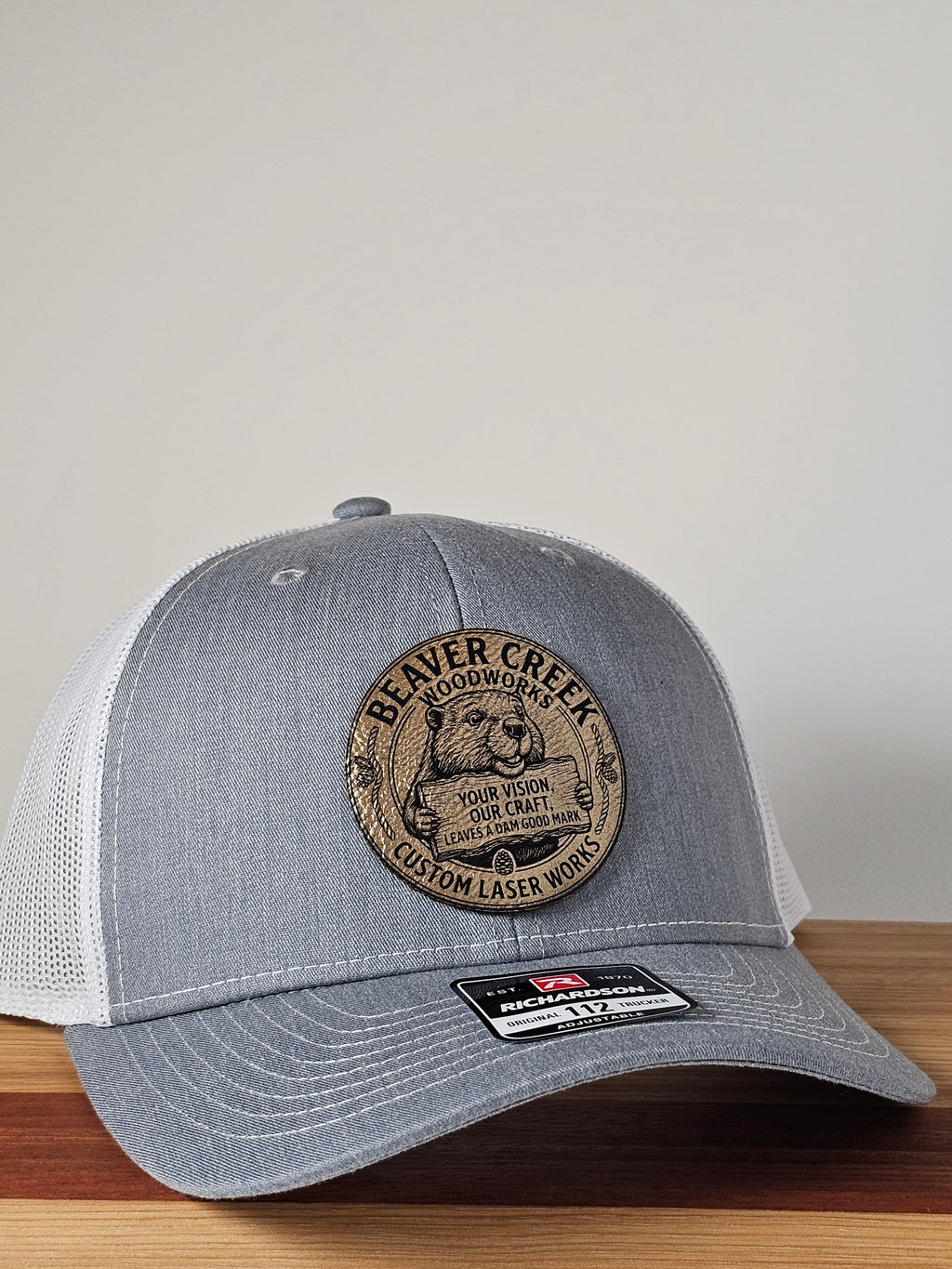 Leatherette patch Richardson 112 trucker hat