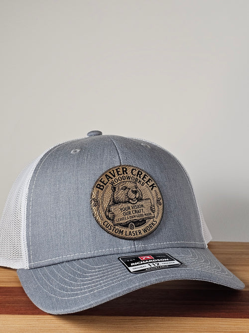 Leatherette patch Richardson 112 trucker hat